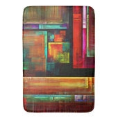 Kleurrijke vierkanten Modern Abstract kunstpatroon Badmat (Voorkant Verticaal)