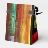 Kleurrijke vierkanten Modern Abstract kunstpatroon Bedankdoosjes (Achterkant)