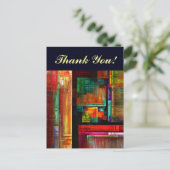 Kleurrijke vierkanten Modern Abstract kunstpatroon Briefkaart (Staand voorkant)