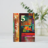 Kleurrijke vierkanten Modern Abstract kunstpatroon Briefkaart (Staand voorkant)