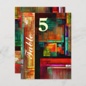 Kleurrijke vierkanten Modern Abstract kunstpatroon Briefkaart (Voorkant / Achterkant)