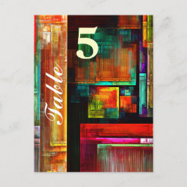 Kleurrijke vierkanten Modern Abstract kunstpatroon Briefkaart