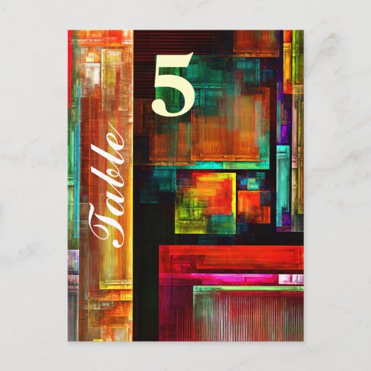 Kleurrijke vierkanten Modern Abstract kunstpatroon Briefkaart (Voorkant)