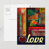 Kleurrijke vierkanten Modern Abstract kunstpatroon Briefkaart (Voorkant / Achterkant)