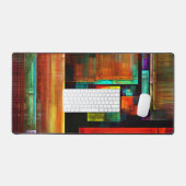 Kleurrijke vierkanten Modern Abstract kunstpatroon Bureaumat (Keyboard & Muis)