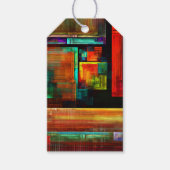 Kleurrijke vierkanten Modern Abstract kunstpatroon Cadeaulabel (Voorkant)