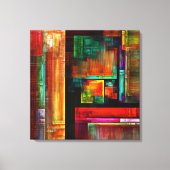 Kleurrijke vierkanten Modern Abstract kunstpatroon Canvas Afdruk (Voorkant)