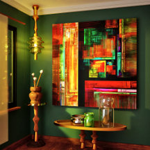 Kleurrijke vierkanten Modern Abstract kunstpatroon