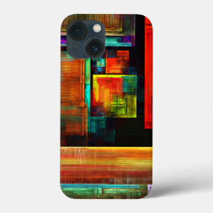 Kleurrijke vierkanten Modern Abstract kunstpatroon Case-Mate iPhone Case