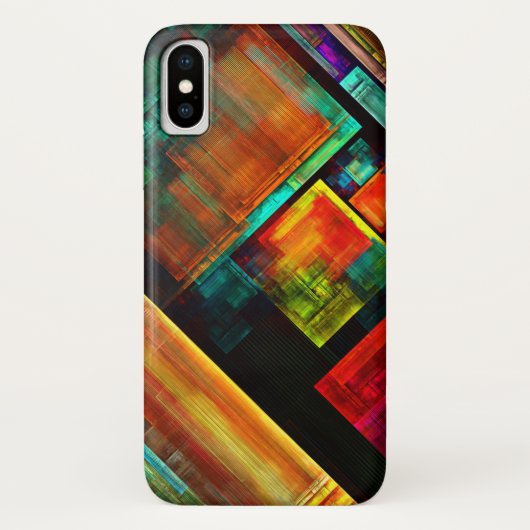 Kleurrijke vierkanten Modern Abstract kunstpatroon Case-Mate iPhone Case (Achterkant)