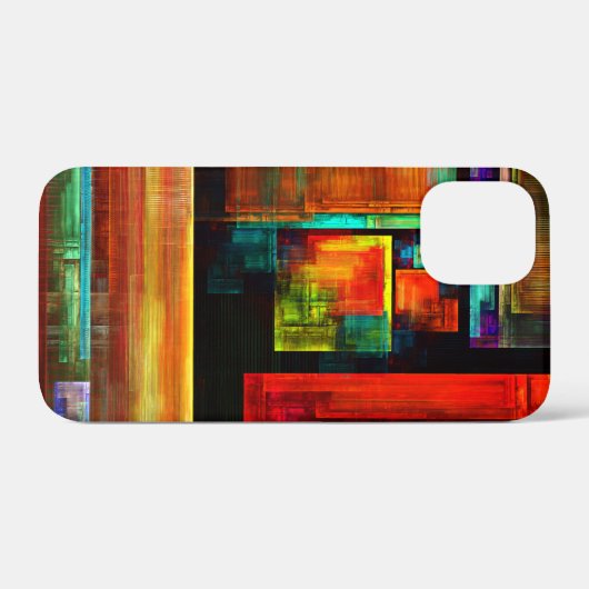 Kleurrijke vierkanten Modern Abstract kunstpatroon Case-Mate iPhone Case (Achterkant (horizontaal))