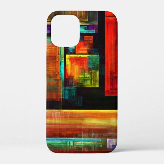 Kleurrijke vierkanten Modern Abstract kunstpatroon Case-Mate iPhone Case (Achterkant)