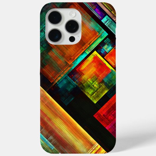 Kleurrijke vierkanten Modern Abstract kunstpatroon Case-Mate iPhone Case (Achterkant)