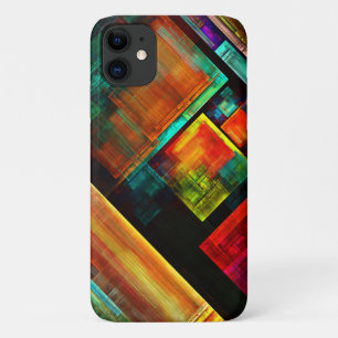 Kleurrijke vierkanten Modern Abstract kunstpatroon Case-Mate iPhone Case