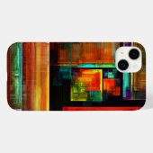 Kleurrijke vierkanten Modern Abstract kunstpatroon Case-Mate iPhone Case (Achterkant (horizontaal))