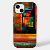 Kleurrijke vierkanten Modern Abstract kunstpatroon Case-Mate iPhone Case (Achterkant)