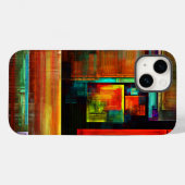 Kleurrijke vierkanten Modern Abstract kunstpatroon Case-Mate iPhone Case (Achterkant (horizontaal))