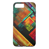Kleurrijke vierkanten Modern Abstract kunstpatroon Case-Mate iPhone Case (Achterkant)