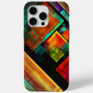 Kleurrijke vierkanten Modern Abstract kunstpatroon iPhone 15 Pro Max Hoesje