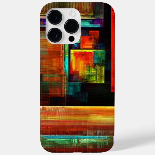 Kleurrijke vierkanten Modern Abstract kunstpatroon Case-Mate iPhone Case (Achterkant)