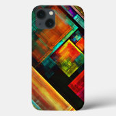 Kleurrijke vierkanten Modern Abstract kunstpatroon Case-Mate iPhone Case (Achterkant)