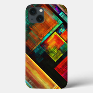 Kleurrijke vierkanten Modern Abstract kunstpatroon Case-Mate iPhone Case