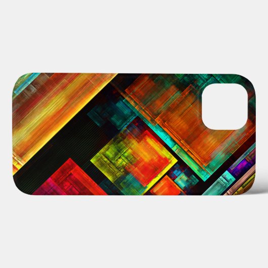 Kleurrijke vierkanten Modern Abstract kunstpatroon Case-Mate iPhone Case (Achterkant (horizontaal))