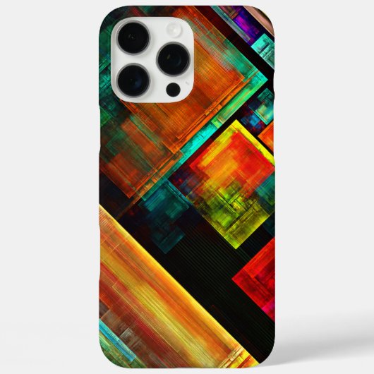 Kleurrijke vierkanten Modern Abstract kunstpatroon Case-Mate iPhone Case (Achterkant)