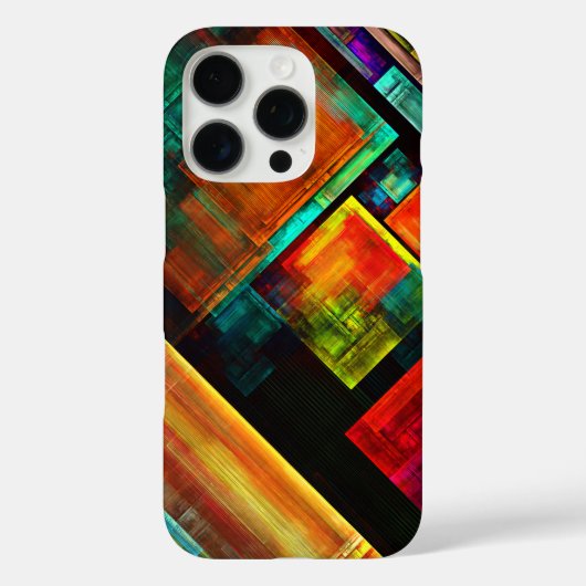 Kleurrijke vierkanten Modern Abstract kunstpatroon Case-Mate iPhone Case (Achterkant)