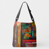 Kleurrijke vierkanten Modern Abstract kunstpatroon Crossbody Tas (Voorkant)