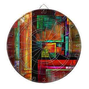 Kleurrijke vierkanten Modern Abstract kunstpatroon Dartbord