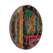 Kleurrijke vierkanten Modern Abstract kunstpatroon Dartbord (Voorkant Links)