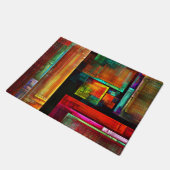 Kleurrijke vierkanten Modern Abstract kunstpatroon Deurmat (Schuin)