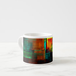 Kleurrijke vierkanten Modern Abstract kunstpatroon Espresso Kop