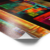 Kleurrijke vierkanten Modern Abstract kunstpatroon Foto Afdruk (Hoek)