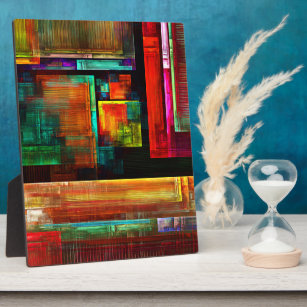 Kleurrijke vierkanten Modern Abstract kunstpatroon Fotoplaat