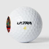 Kleurrijke vierkanten Modern Abstract kunstpatroon Golfballen (Logo)