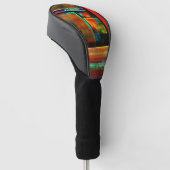 Kleurrijke vierkanten Modern Abstract kunstpatroon Golfheadcover (Schuin)