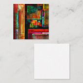 Kleurrijke vierkanten Modern Abstract kunstpatroon Informatiekaartje (Voorkant / Achterkant)