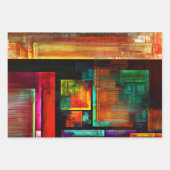 Kleurrijke vierkanten Modern Abstract kunstpatroon Inpakpapier Vel (Voorkant)