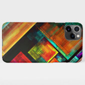 Kleurrijke vierkanten Modern Abstract kunstpatroon iPhone Hoesje (Achterkant horizontaal)