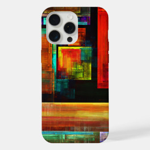Kleurrijke vierkanten Modern Abstract kunstpatroon iPhone 15 Pro Max Case