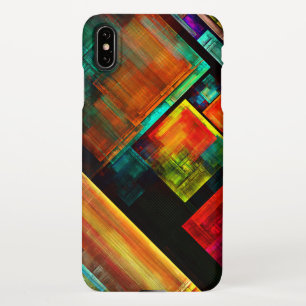 Kleurrijke vierkanten Modern Abstract kunstpatroon iPhone XS Max Hoesje
