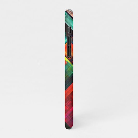 Kleurrijke vierkanten Modern Abstract kunstpatroon iPhone Hoesje (Linkerkant)