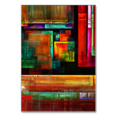 Kleurrijke vierkanten Modern Abstract kunstpatroon Kaart (Voorkant)