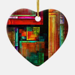 Kleurrijke vierkanten Modern Abstract kunstpatroon Keramisch Ornament