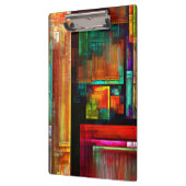 Kleurrijke vierkanten Modern Abstract kunstpatroon Klembord (Links)