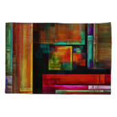 Kleurrijke vierkanten Modern Abstract kunstpatroon Kussensloop (Achterkant)