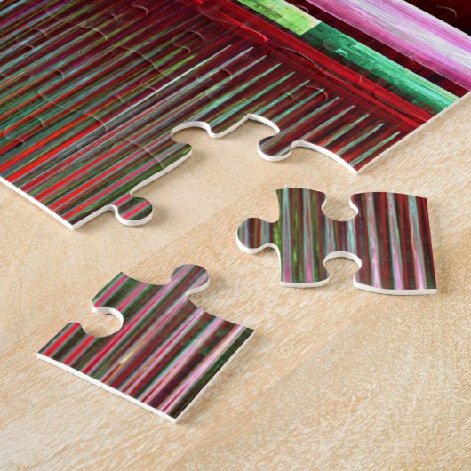 Kleurrijke vierkanten Modern Abstract kunstpatroon Legpuzzel (Zijkant)