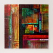 Kleurrijke vierkanten Modern Abstract kunstpatroon Legpuzzel (Verticaal)